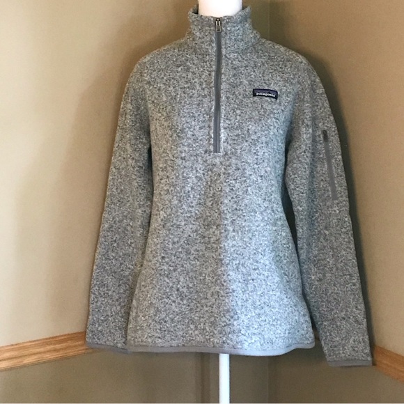 Patagonia Tops - Patagonia Better Sweater Women's Size M Medium 1/4 Zip Fleece - Gray.